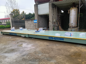 信陽(yáng)商城雙椿鋪河沙廠100噸地磅